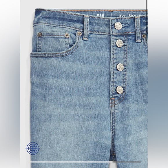 🆕 RESERVED XMS Gap Kids Teen Girls Sky High Rise Skinny Ankle Jeans Wash well - Picture 3 of 12